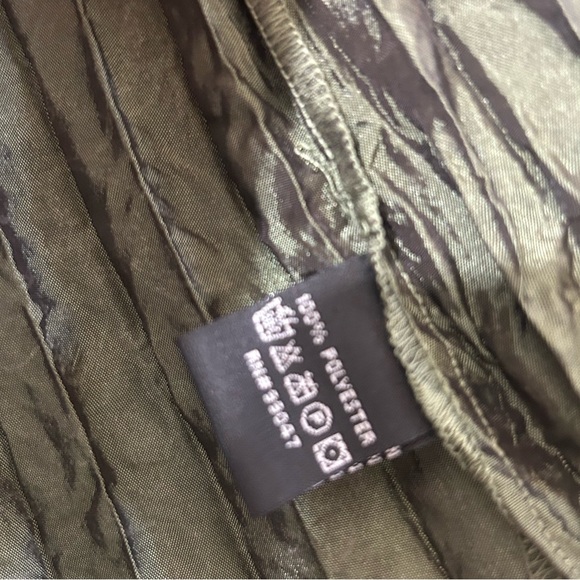 NWT PIANO GREEN FLORAL TOP BLOUSE WRINKLED TAFFETA FAIRY GOTH RENAISSANCE SIZE M - Picture 7 of 14